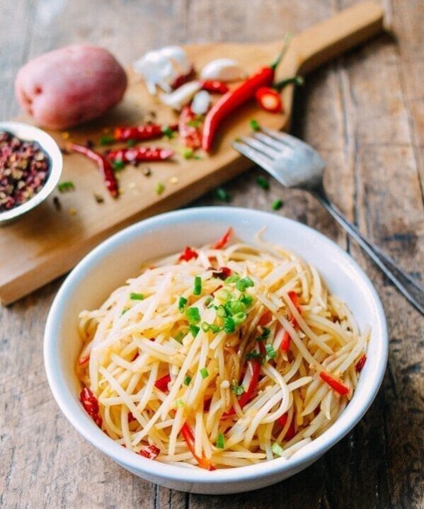 Sichuan Stir-Fried Potatoes, by thewoksoflife.com