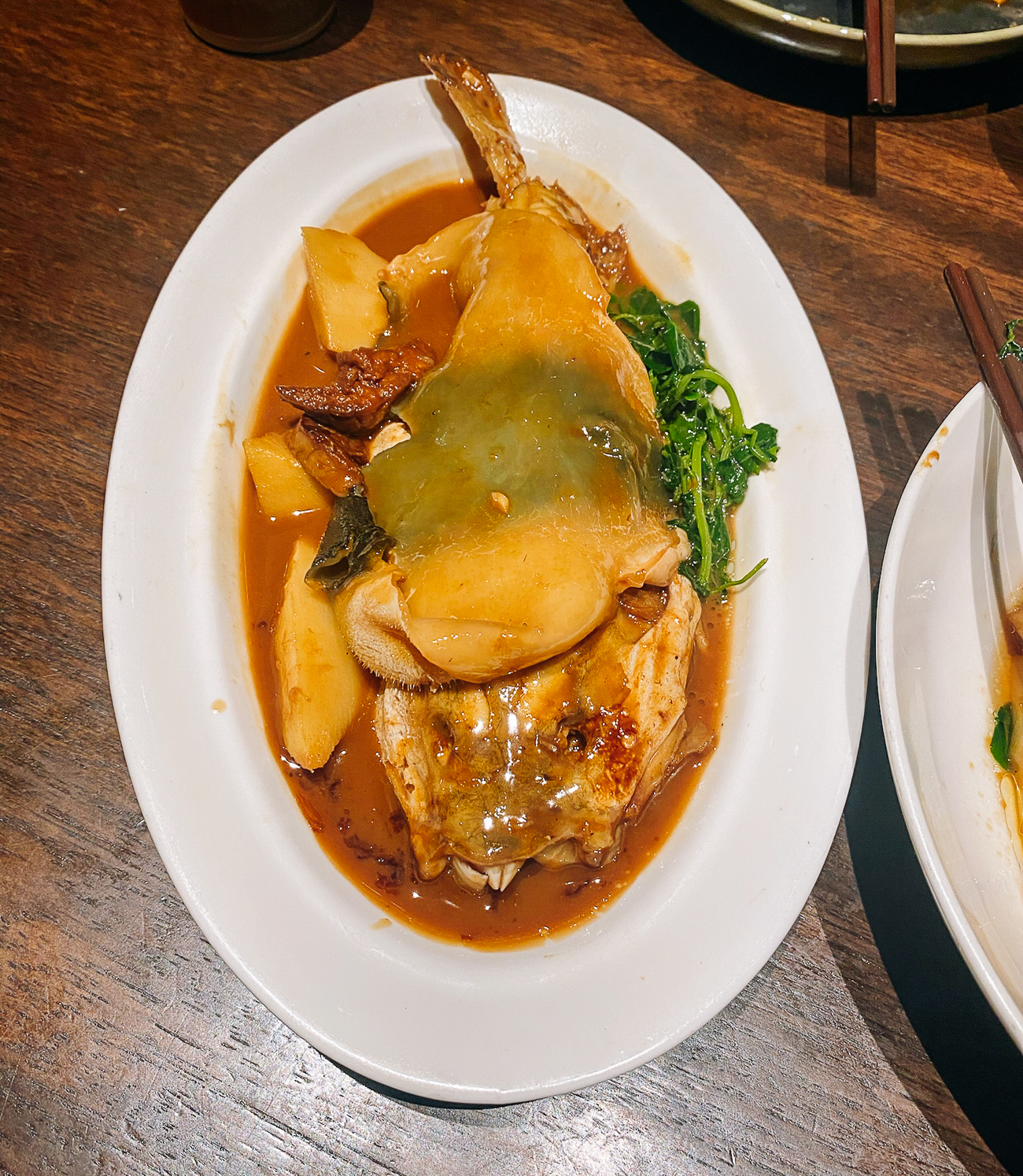 braised freshwater puffer fish 